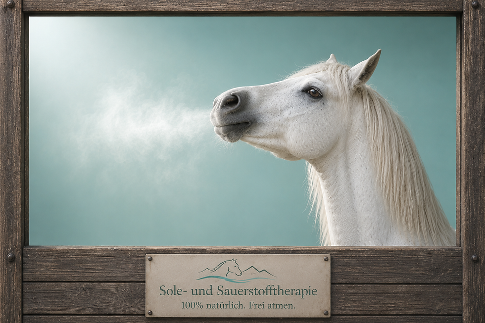Sole- und Sauerstoffbedampfung bei Pferd mit Equinem Asthma Syndrom.