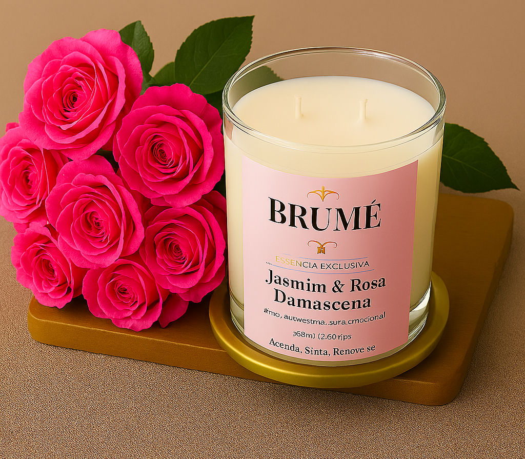 Vela Jasmim & Rosa Damascena