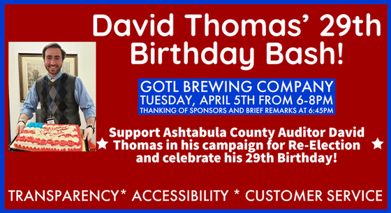 David Thomas' 29th Birthday Bash Fundraiser!