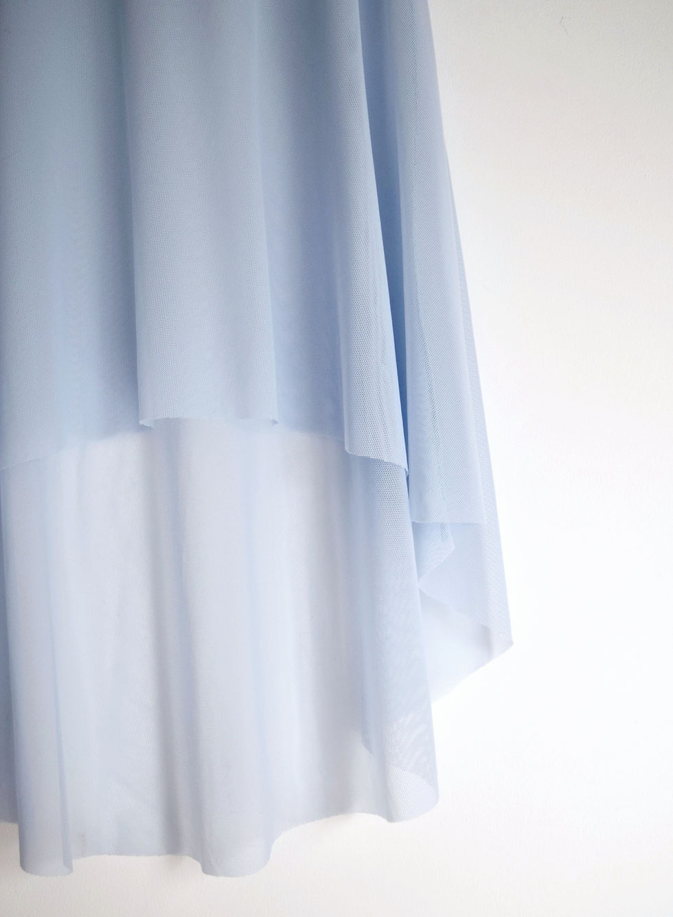 Thumbnail: Misty Blue High-Low Mesh  skirt
