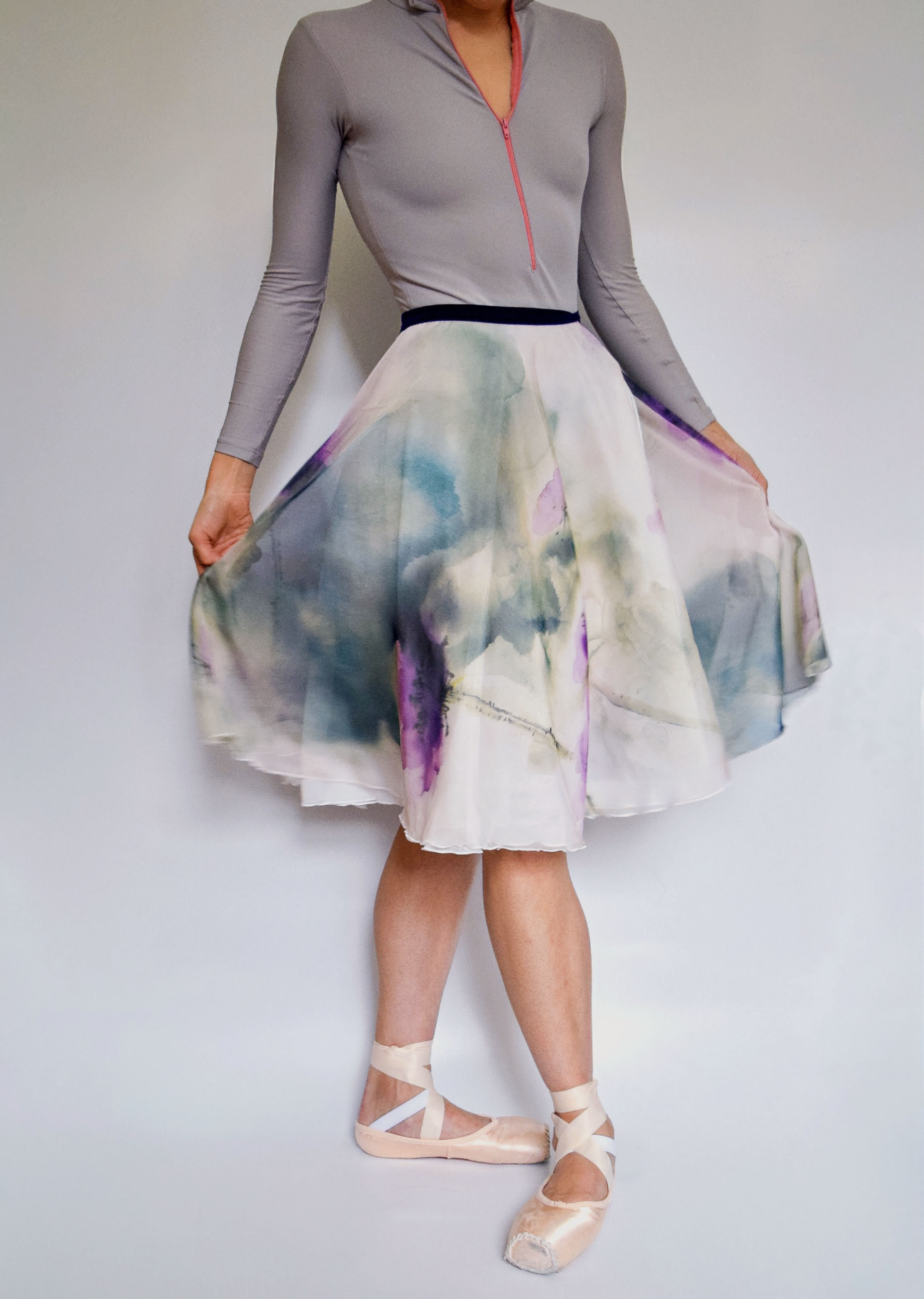 Double Layer Circular Wrap over skirt