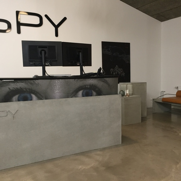 Fiberbeton inventar og display