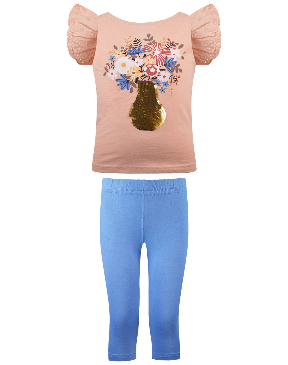 Σετ με λουλούδια και παγιέτες