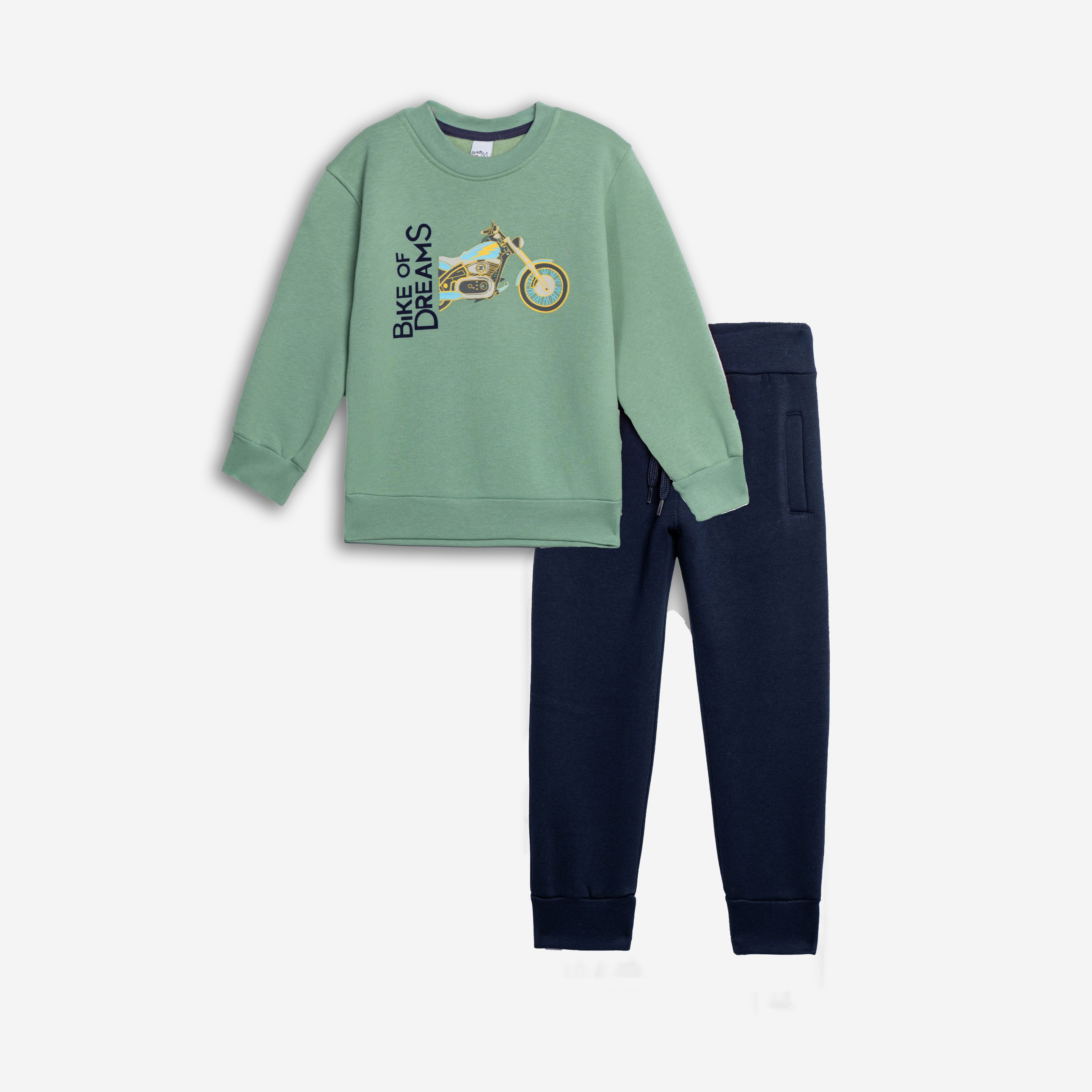 Φόρμα φούτερ για αγόρι αγόρι 2-6 ετών σε χρώμα greenland