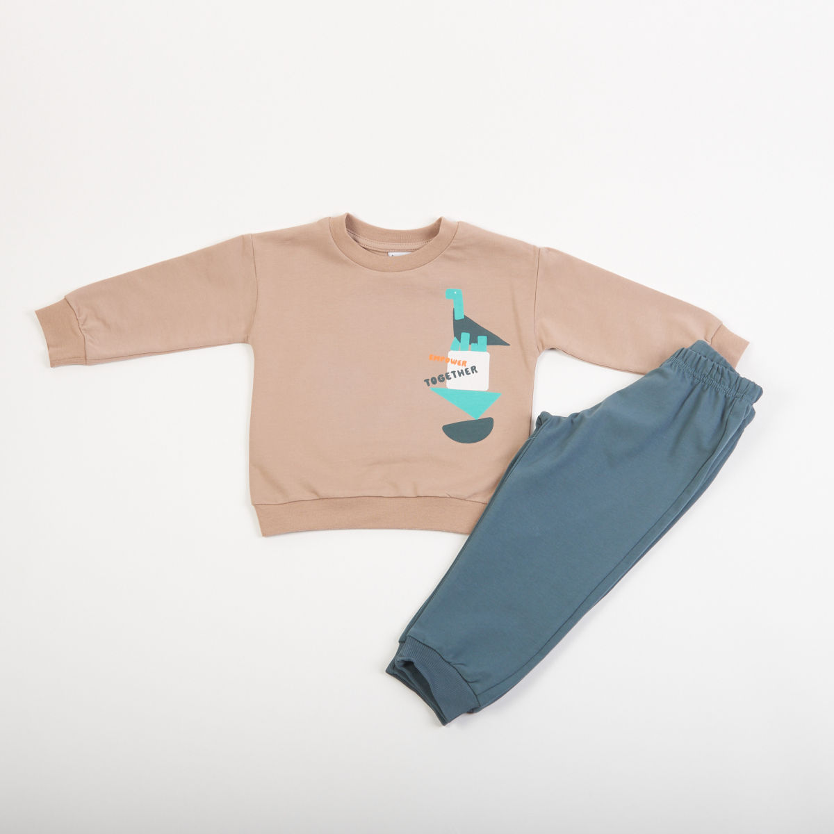 Σετ παντελόνι/μπισκότο μπλούζα/ αχνουδιαστο