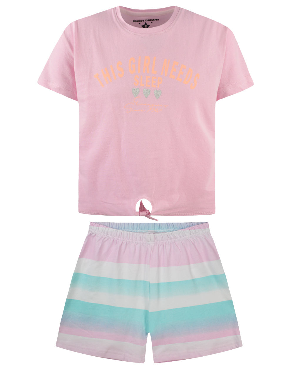 Πυζάμα με ριγέ σορτς