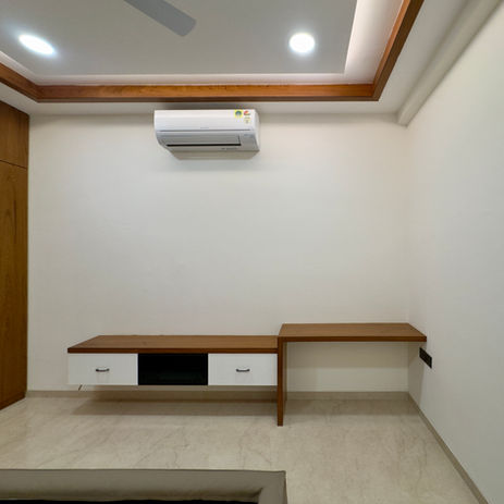 Modern TV unit and study desk in The Luxury Flat 2