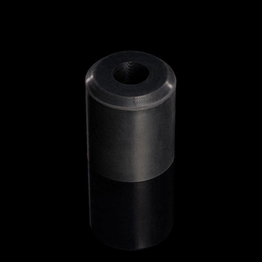 Premium vulcanized rubber snowboard mounts on black background highlighting texture