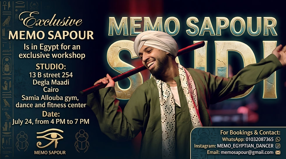 Exclusive workshop with Memo Sapour in EGYPT 24 July 2026