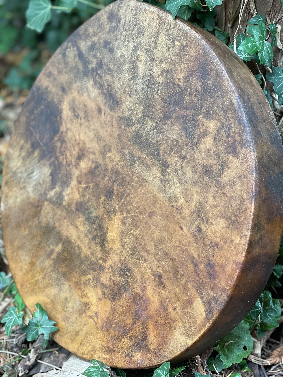 Thumbnail: Norfolk Frame Drum with elder beater