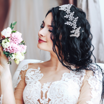 CUBIC ZIRCONIA COLLECTION - GLITZY GLAM HEADPIECE - AHB30