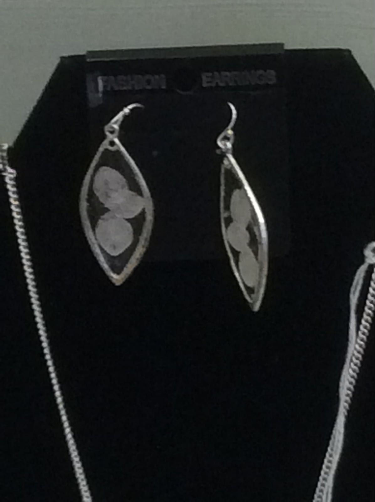 White Floral Resin Earrings