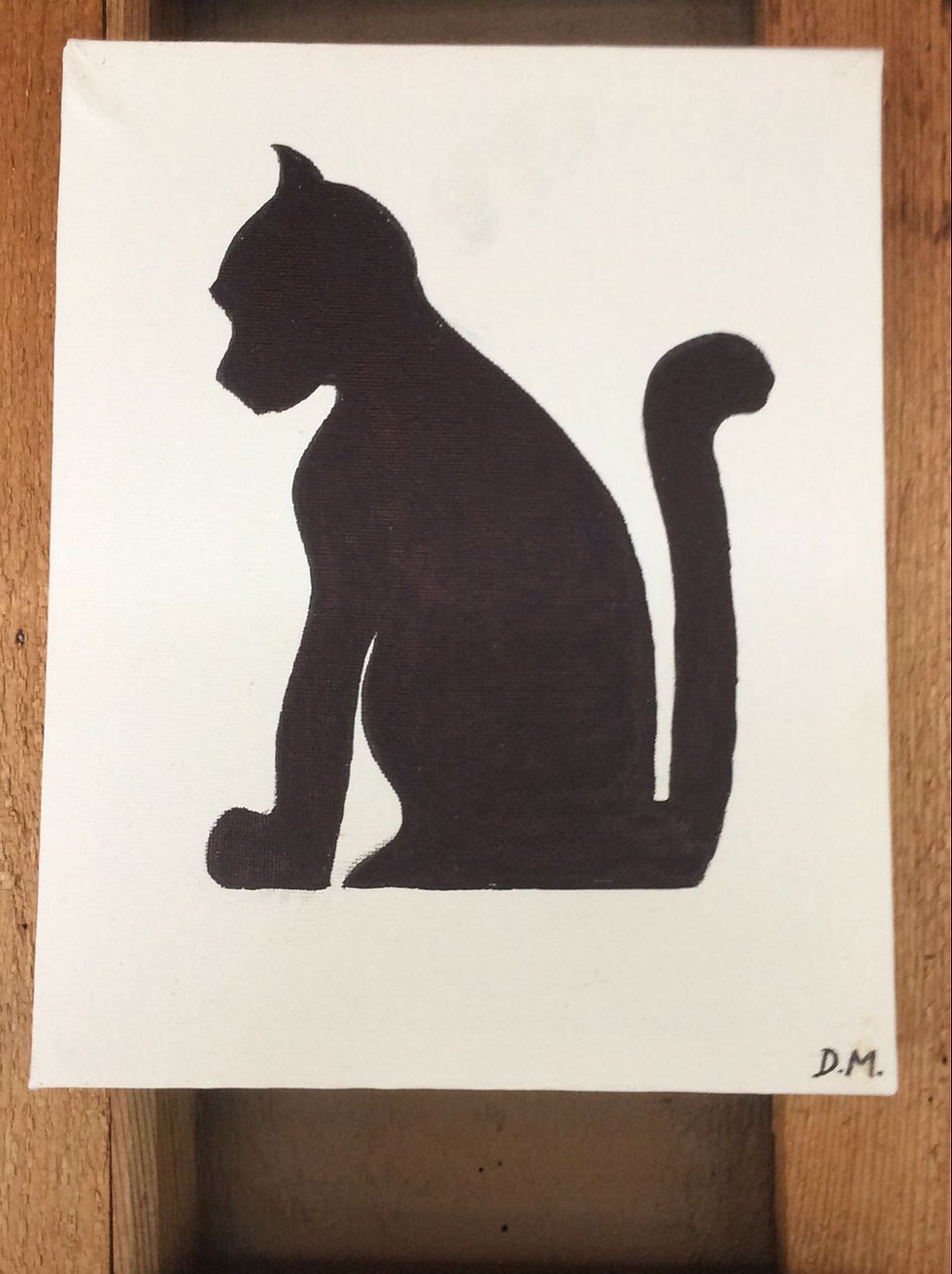 Cat shadow portrait 2