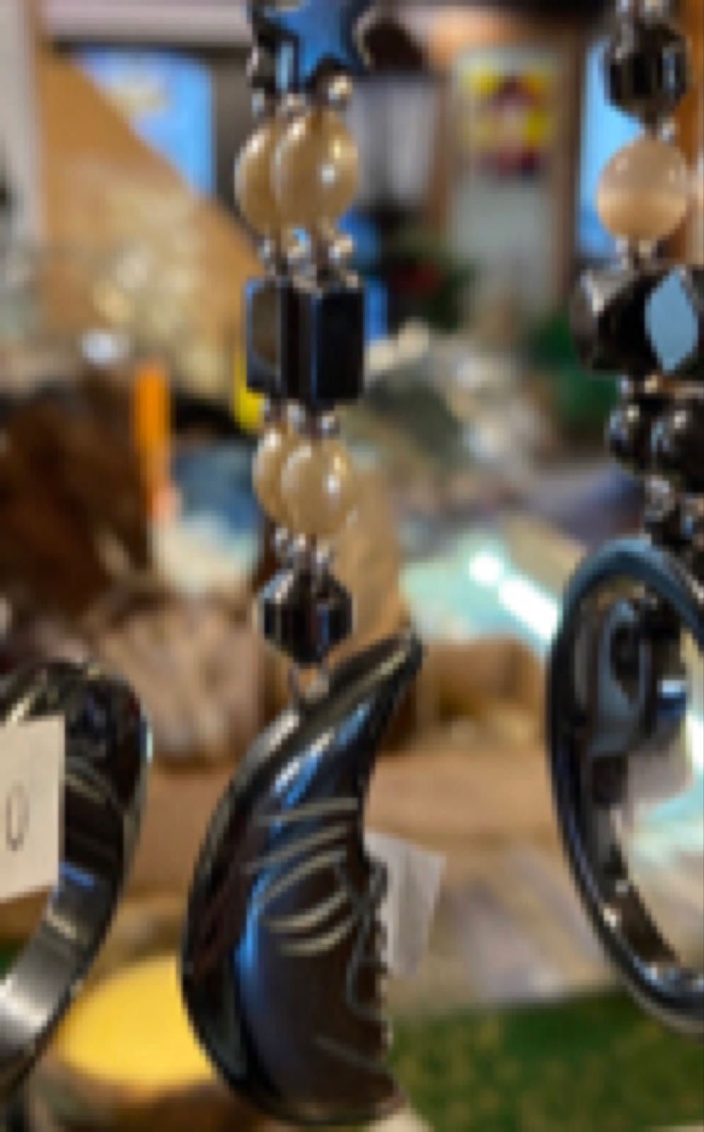 Hematite moon necklace