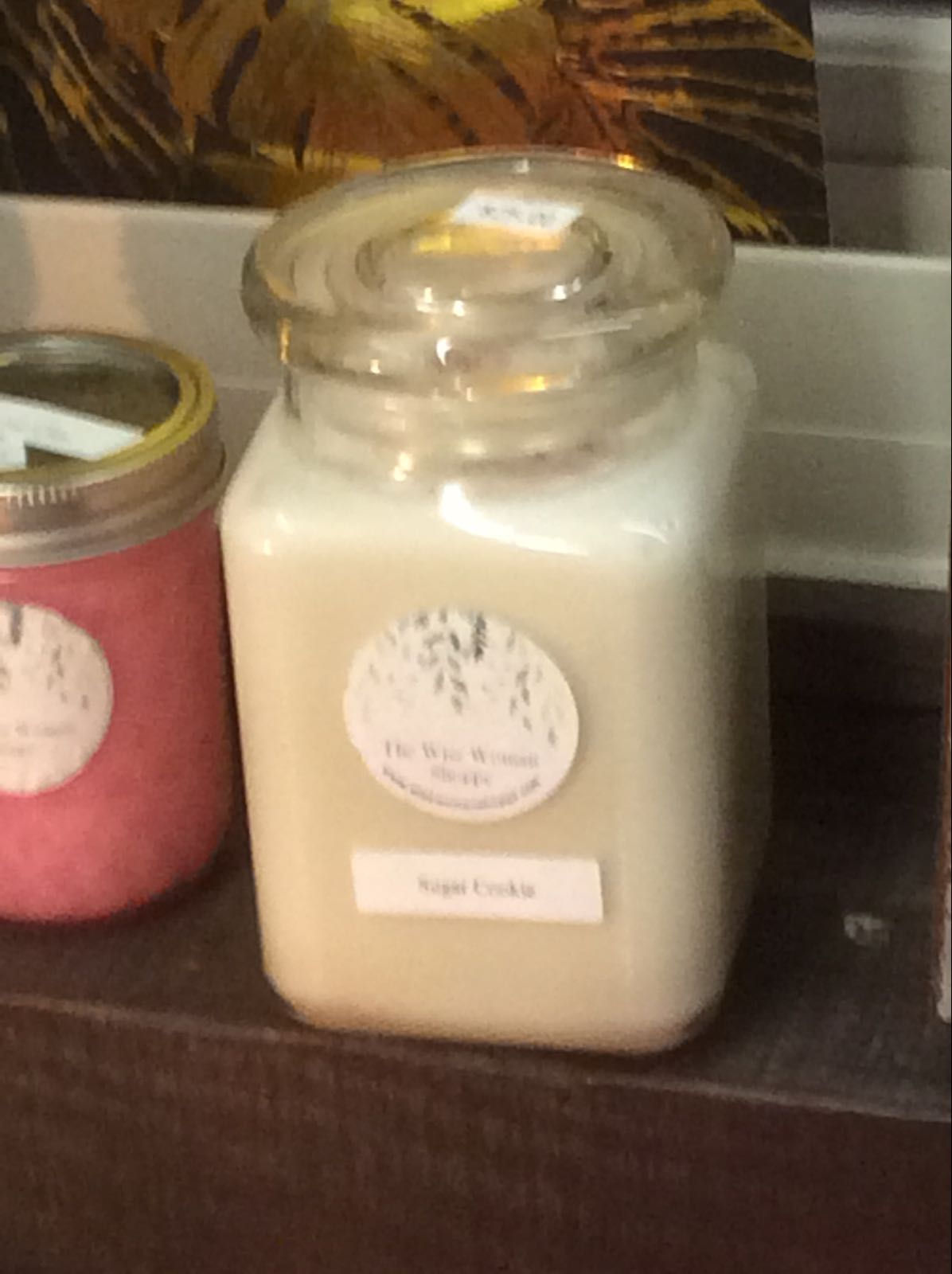 Square jar sugar cookie candle