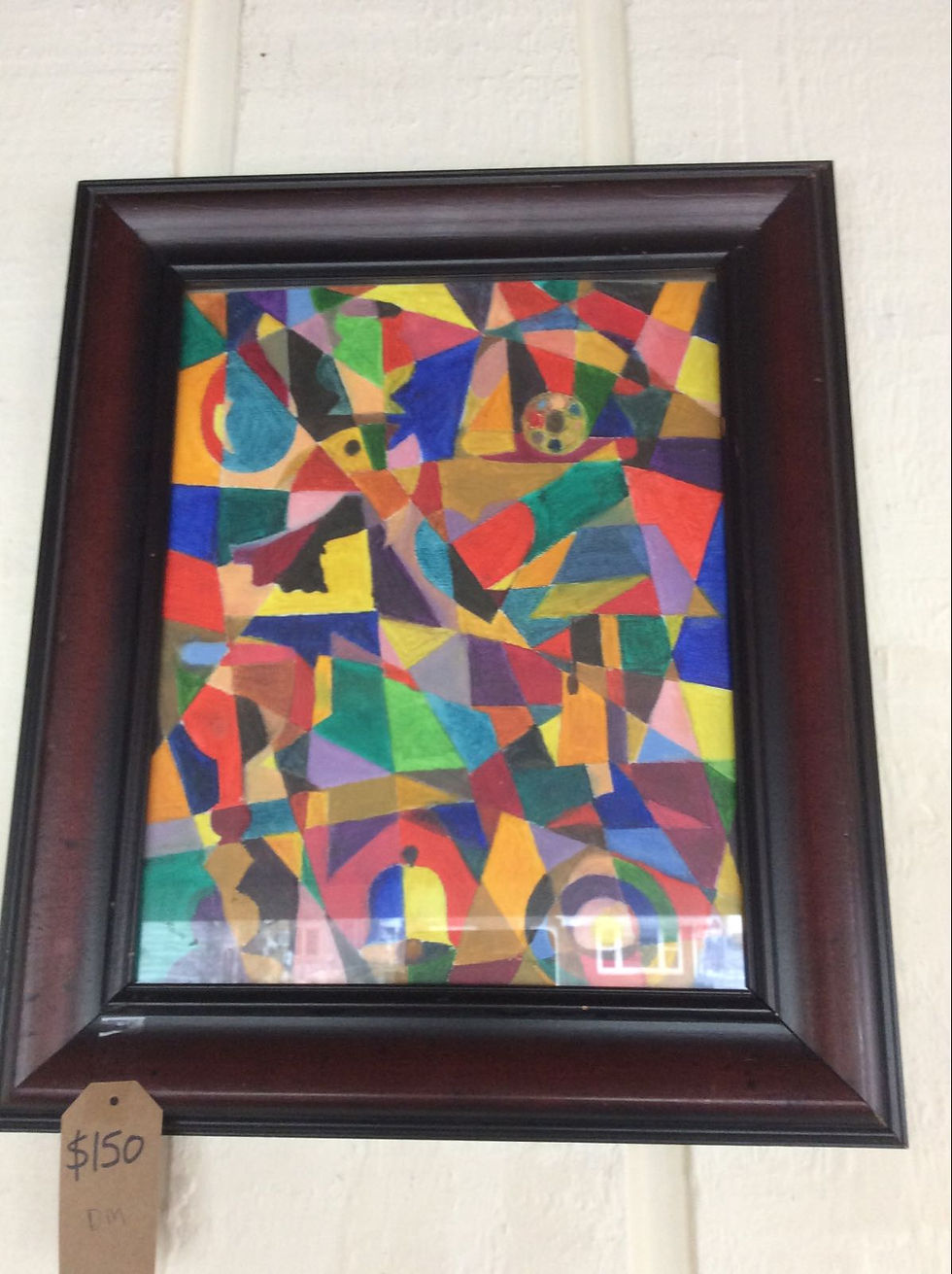 Large mosaic abstract framed