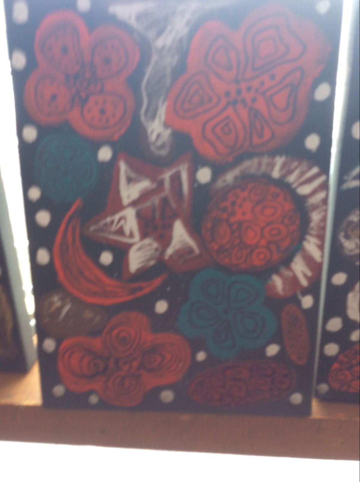 Flower and moon painting 2