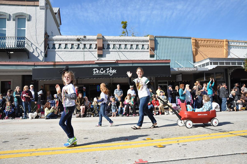 Walking in the parade