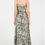 Thumbnail: Olive Back Cross Spaghetti Tie Round Neck Maxi Dress