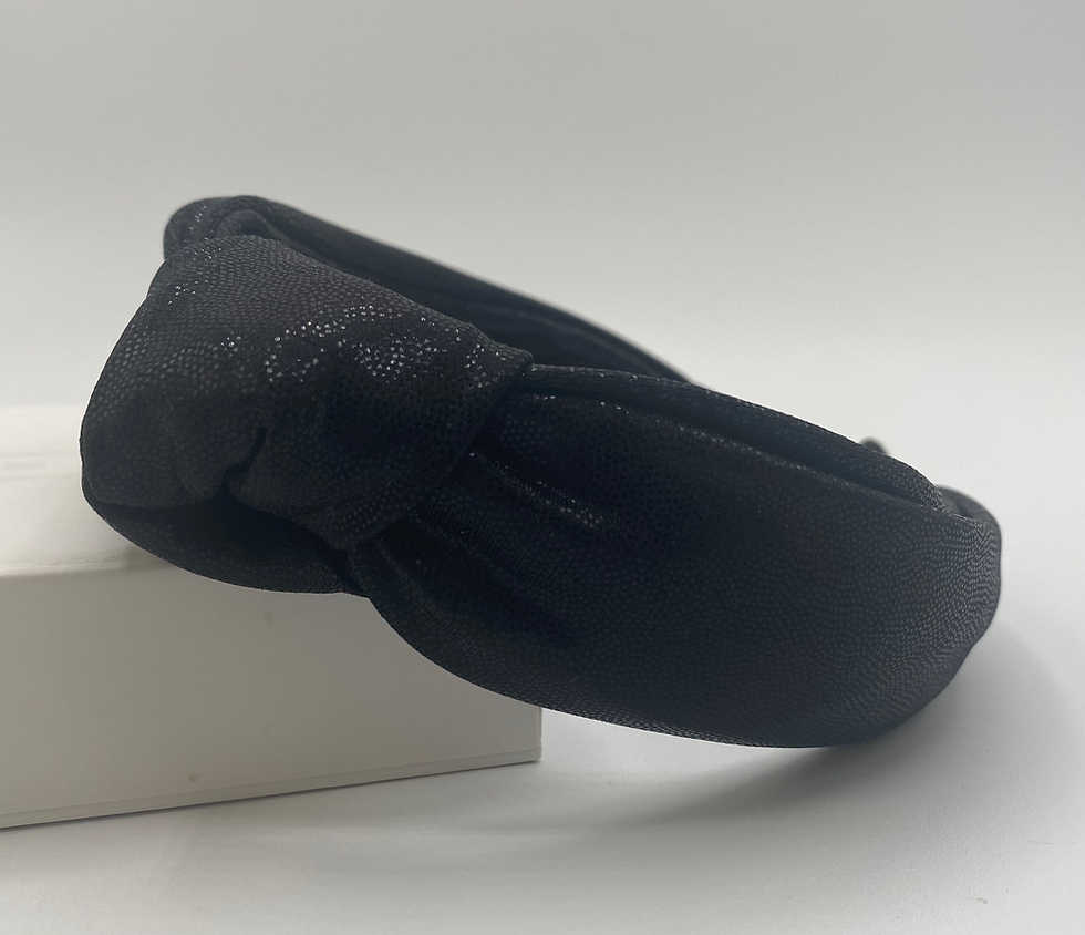 Thumbnail: Handmade Red & Black Thin Knot Headband