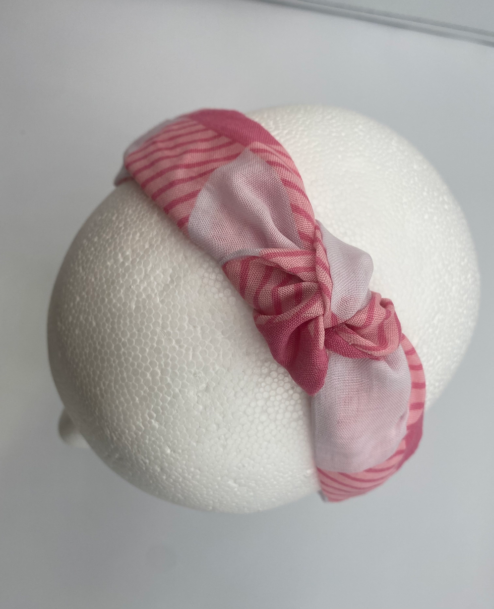 Thumbnail: Handmade Love is in the air thin top knot headband