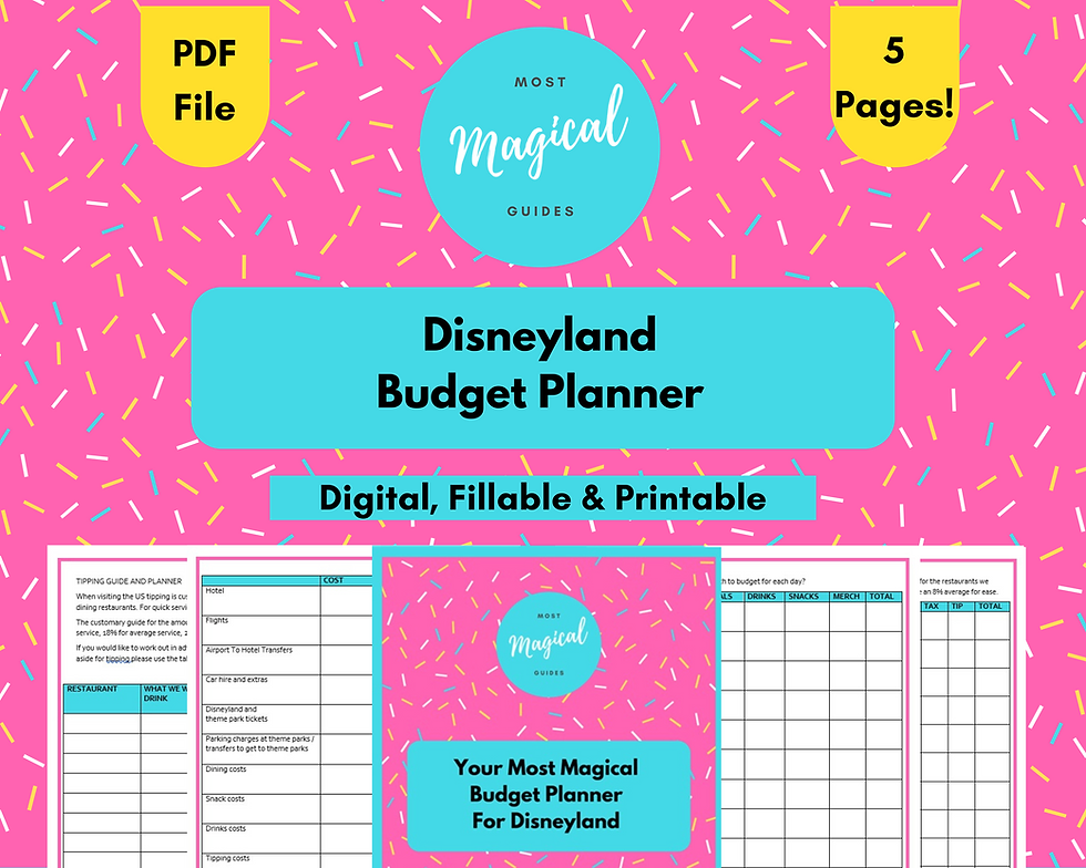 Disneyland Budget Planner | Most Magical Guides