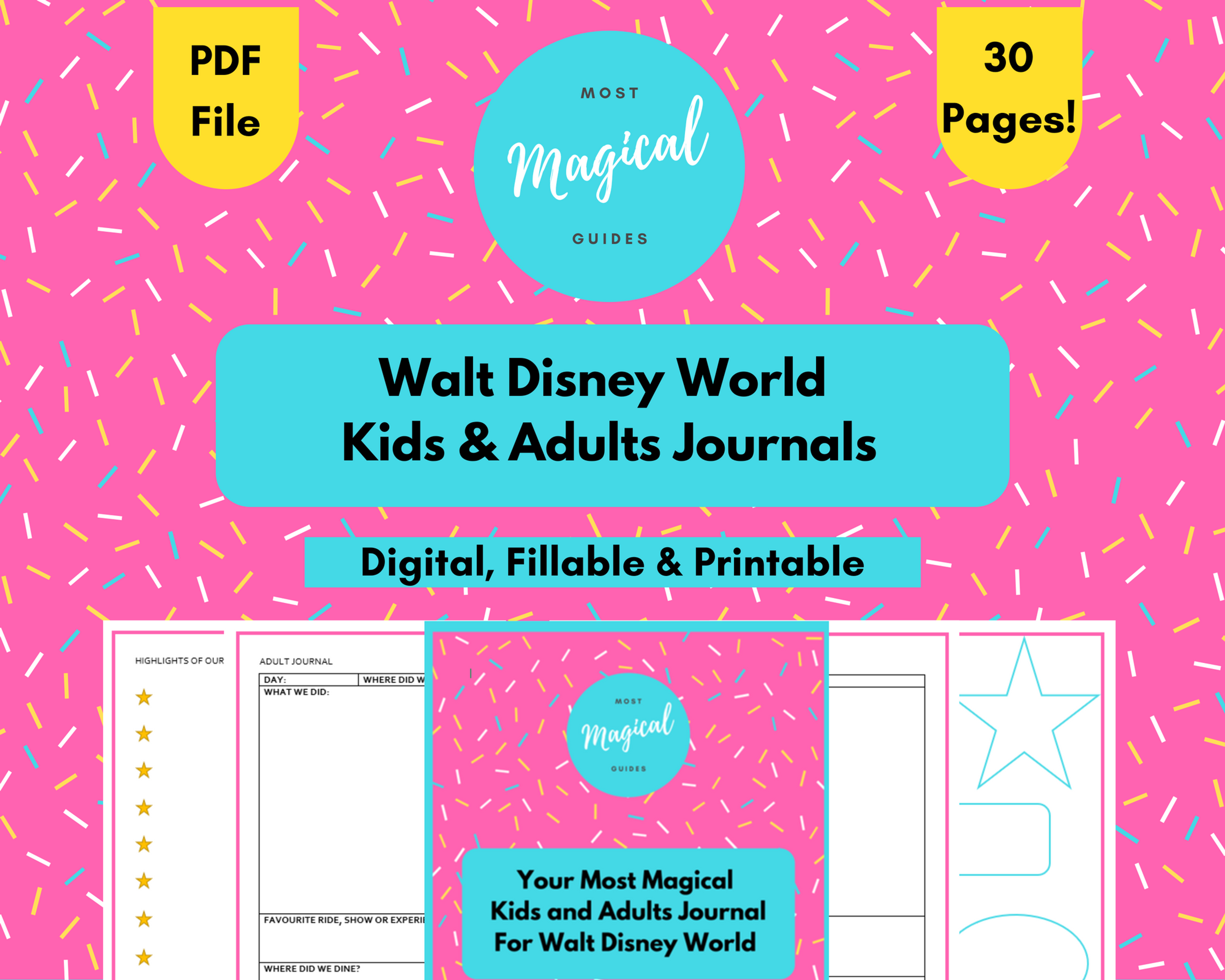 Disney World Kids' and Adults' Journal