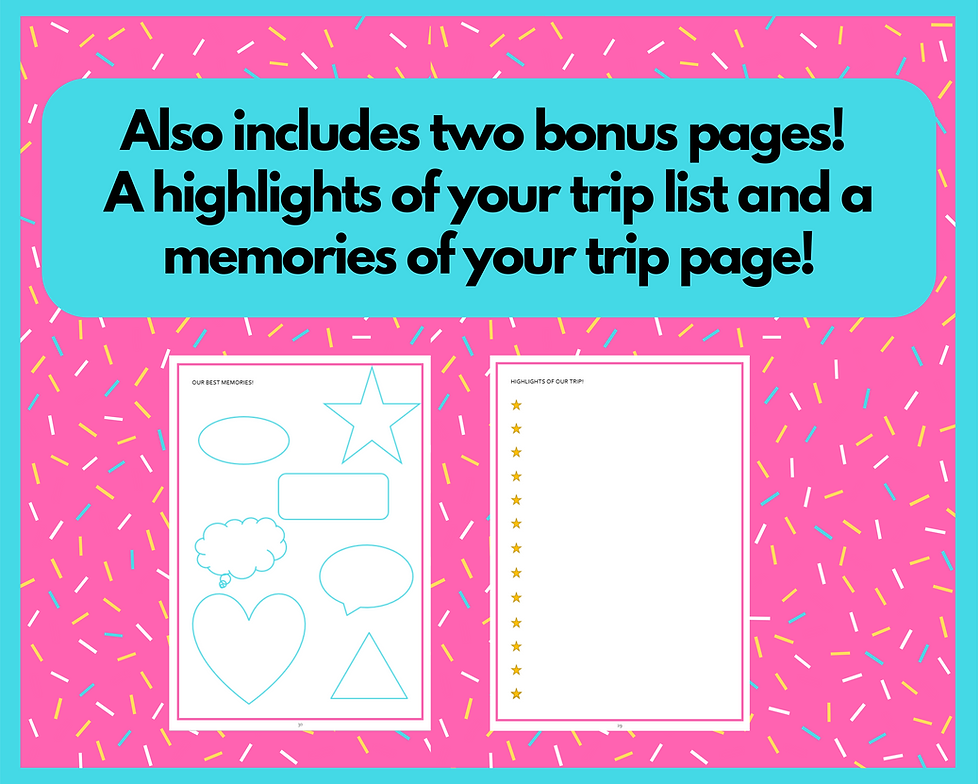 Thumbnail: Bonus pages for highlights and memories of your trip