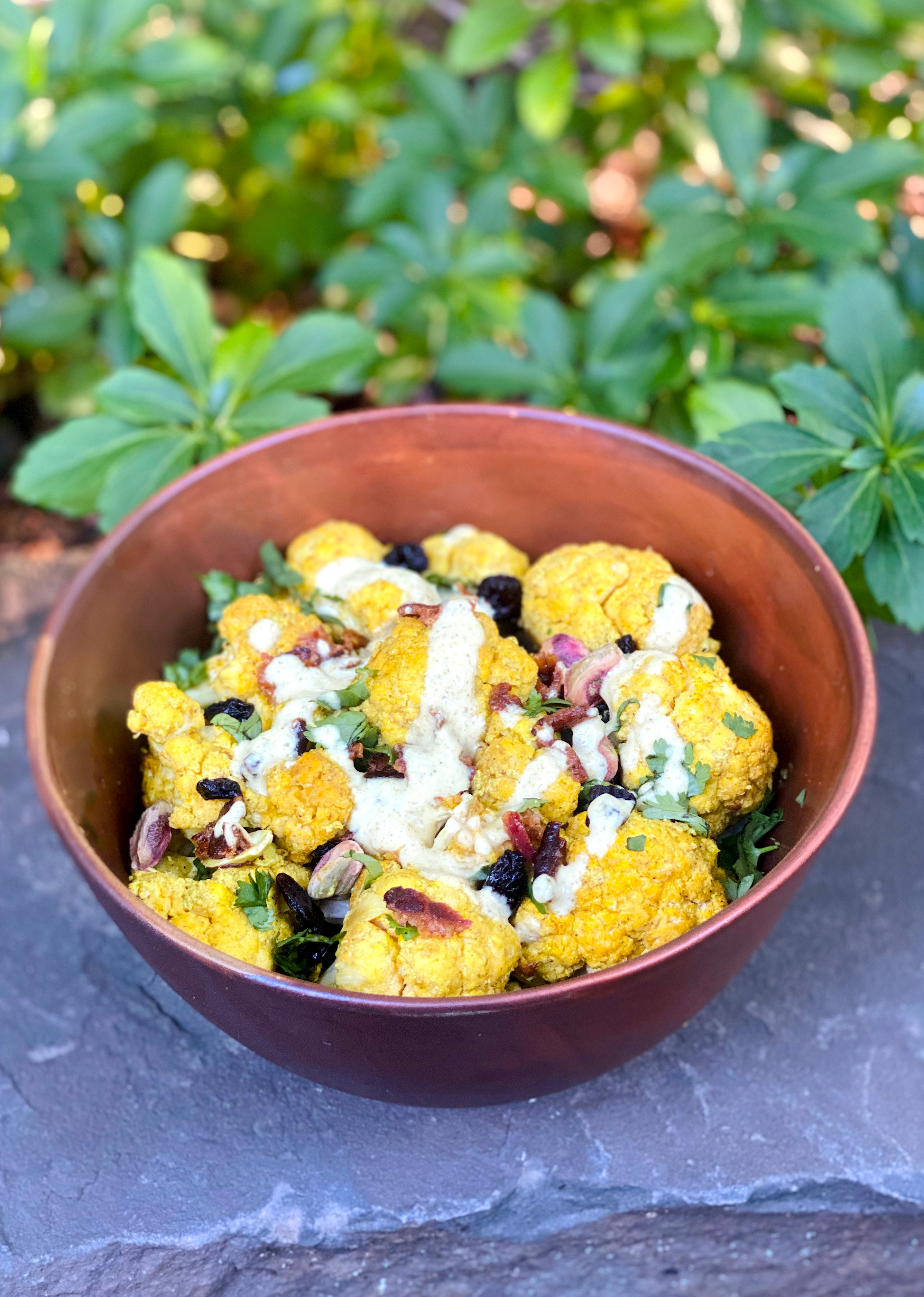 Curry Yogurt Coated Cauliflower