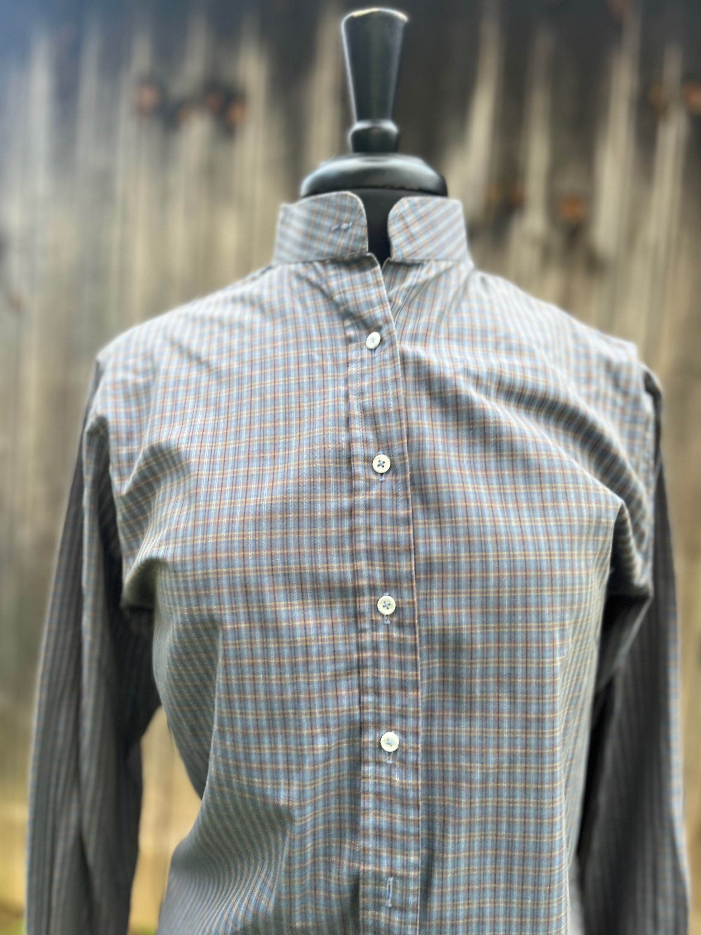 Blue/Tan Check Hunt Shirt - M/L