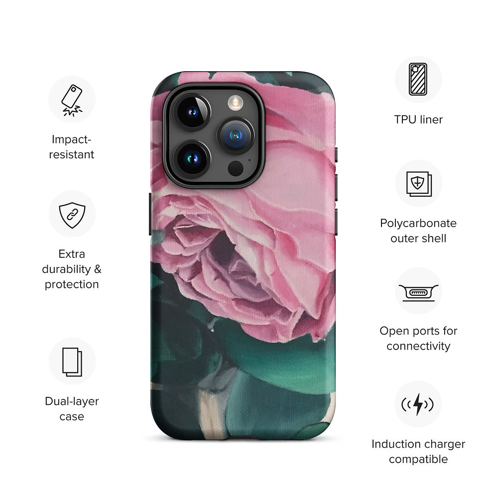 Thumbnail: "Pink Rose" Floral Art by Eric Schroeder - Tough Case for iPhone®