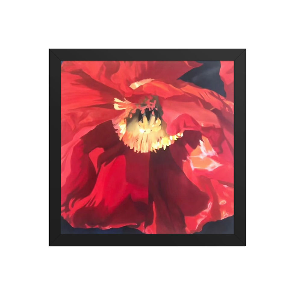 Thumbnail: "Red Poppy" Floral Art by Eric Schroeder - Framed poster