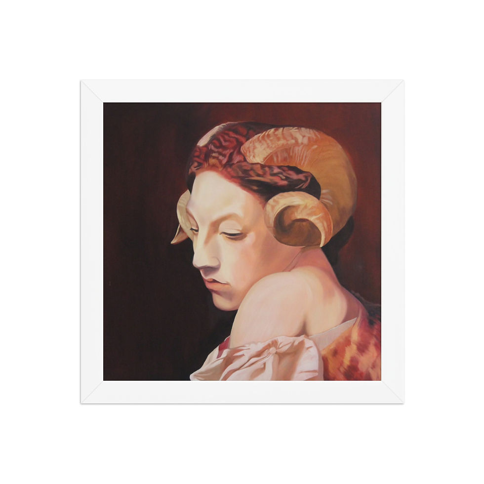 Thumbnail: "La Baccante" Rendition by Eric Schroeder - Framed Print