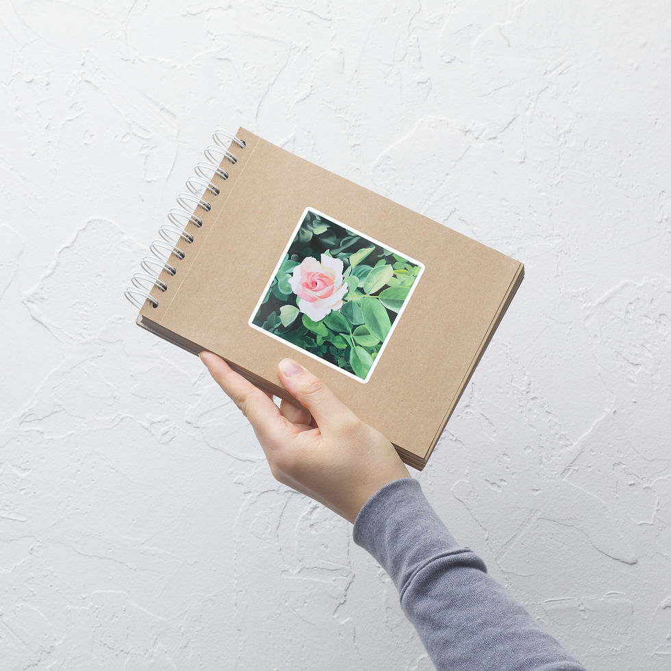 Thumbnail: Pink Rose #1 - Bubble-free stickers