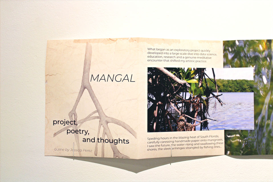 light brown zine, words with title -- mangroves