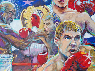 "Delaware County's Golden Boy" portrait of Tommy Morrison by Kit Coughran