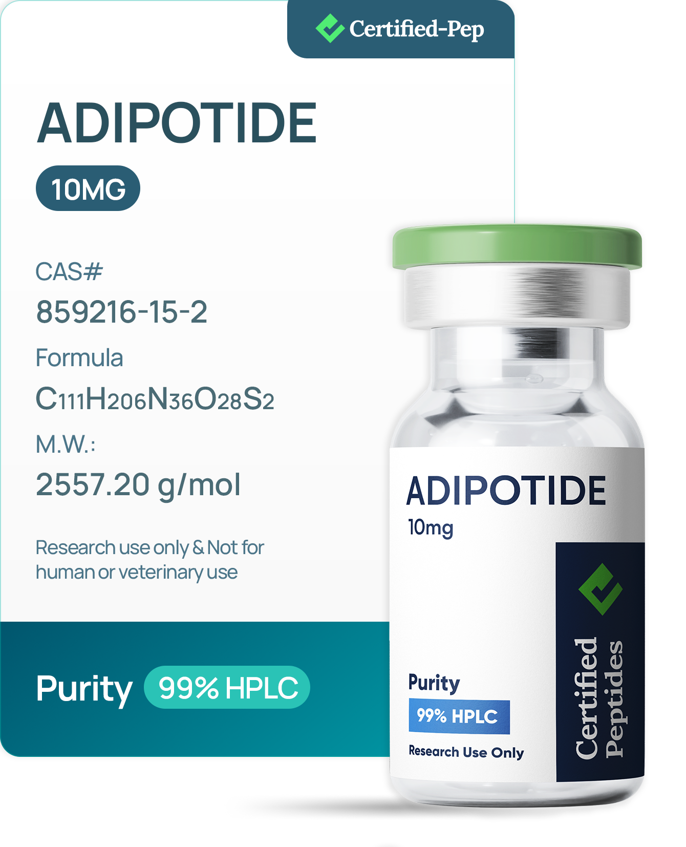 Certified Peptides- ADIPOTIDE 10MG