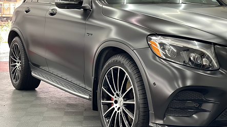 mercedes amg vinyl wrap satin black