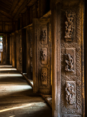 Wooden Carvings in a Monastery