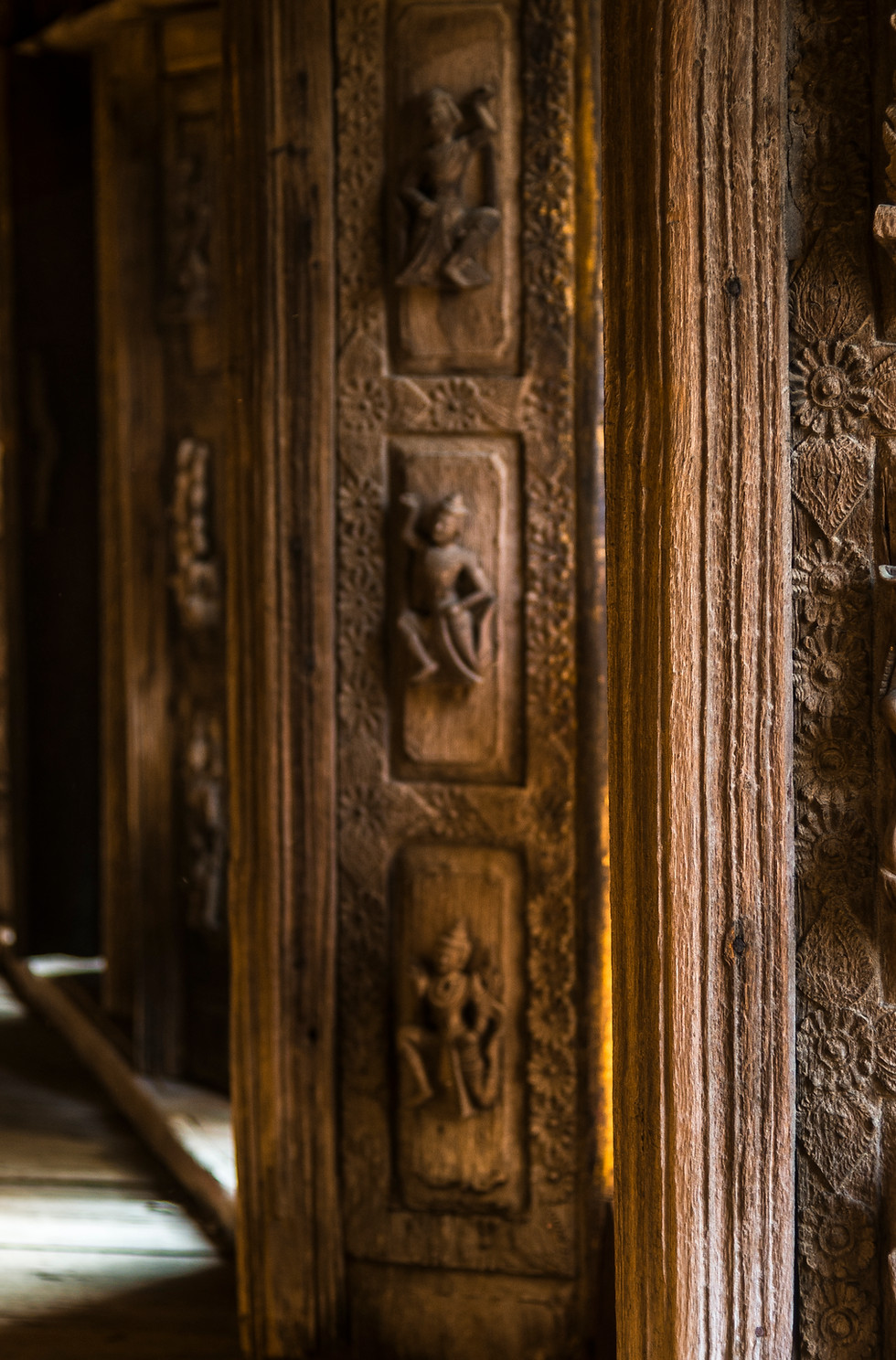 Wooden Carvings in a Monastery