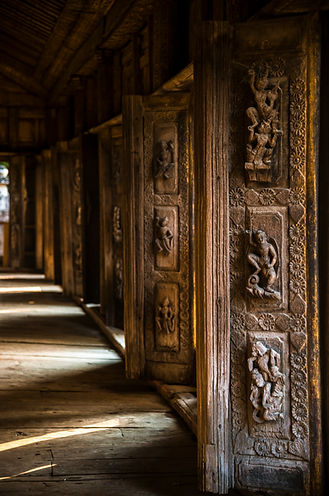 Wooden Carvings in a Monastery