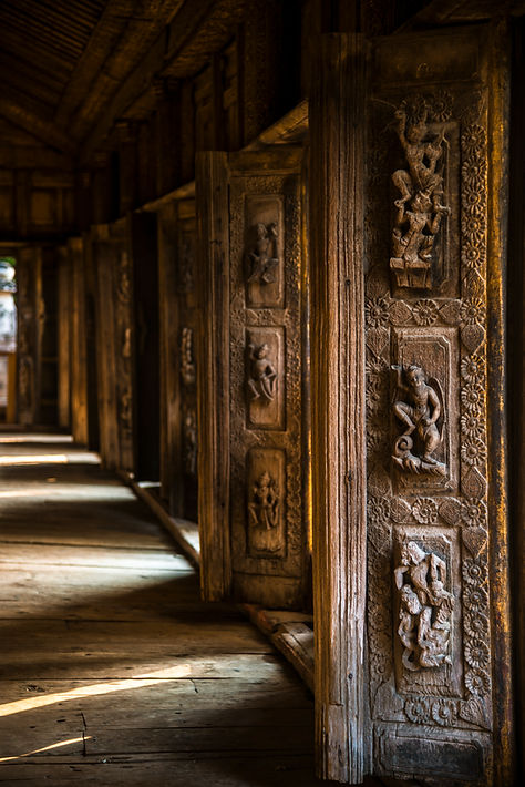 Wooden Carvings in a Monastery