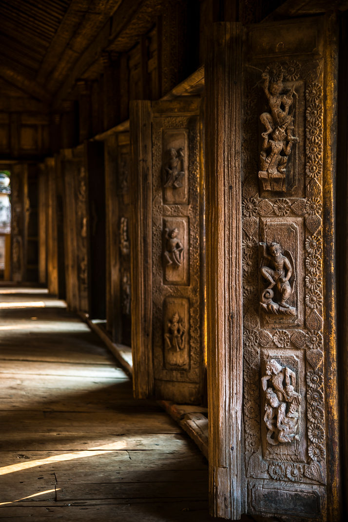 Wooden Carvings in a Monastery