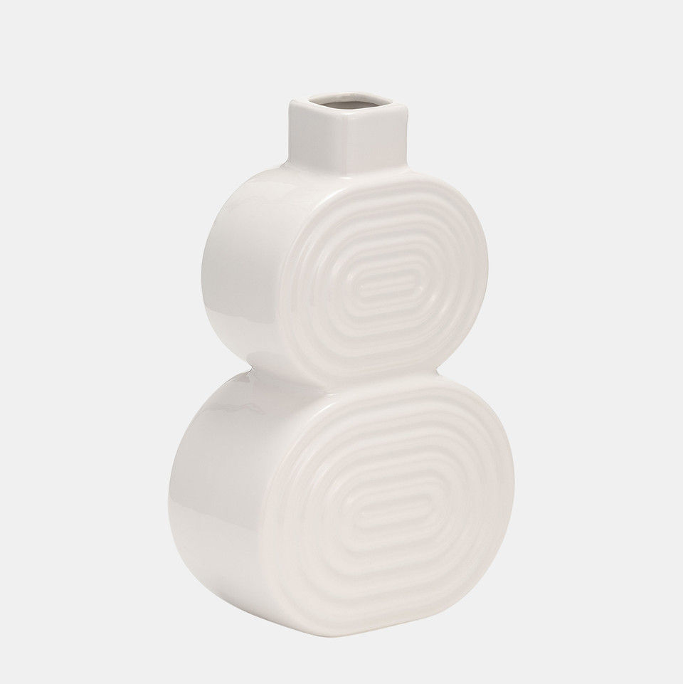 Thumbnail: Cer, 10" Stacked Circles Vase