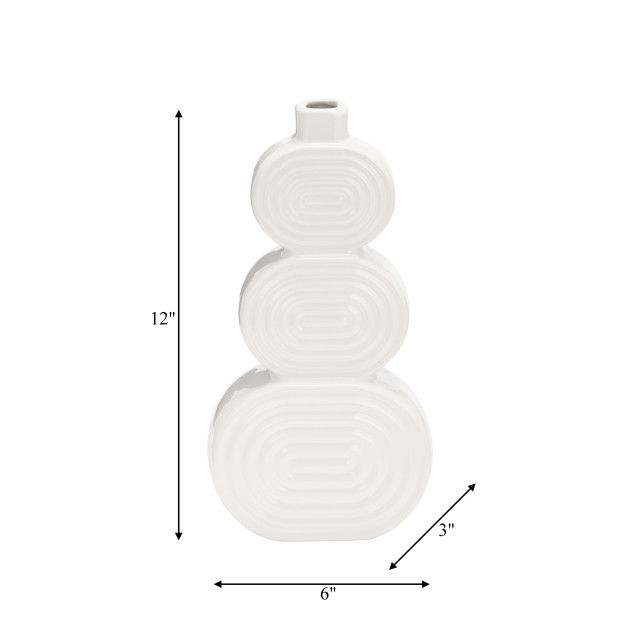 Thumbnail: Cer, 12" Stacked Circles Vase