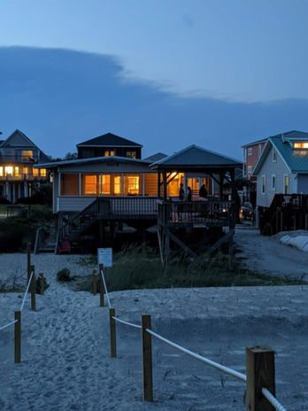 outside view of Oak Island, NC oceanfront home
