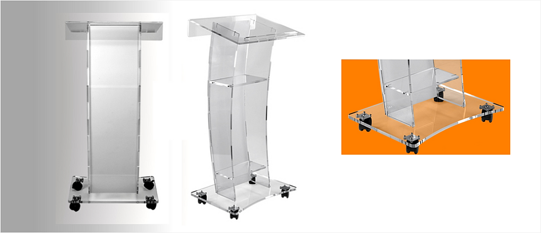 Atril acrilico / Alquiler de atril / Atril para eventos / Bogotá