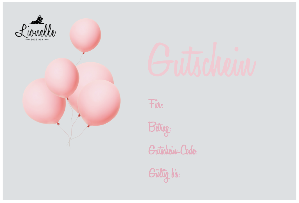 Geschenkgutschein "Ballon rosa"