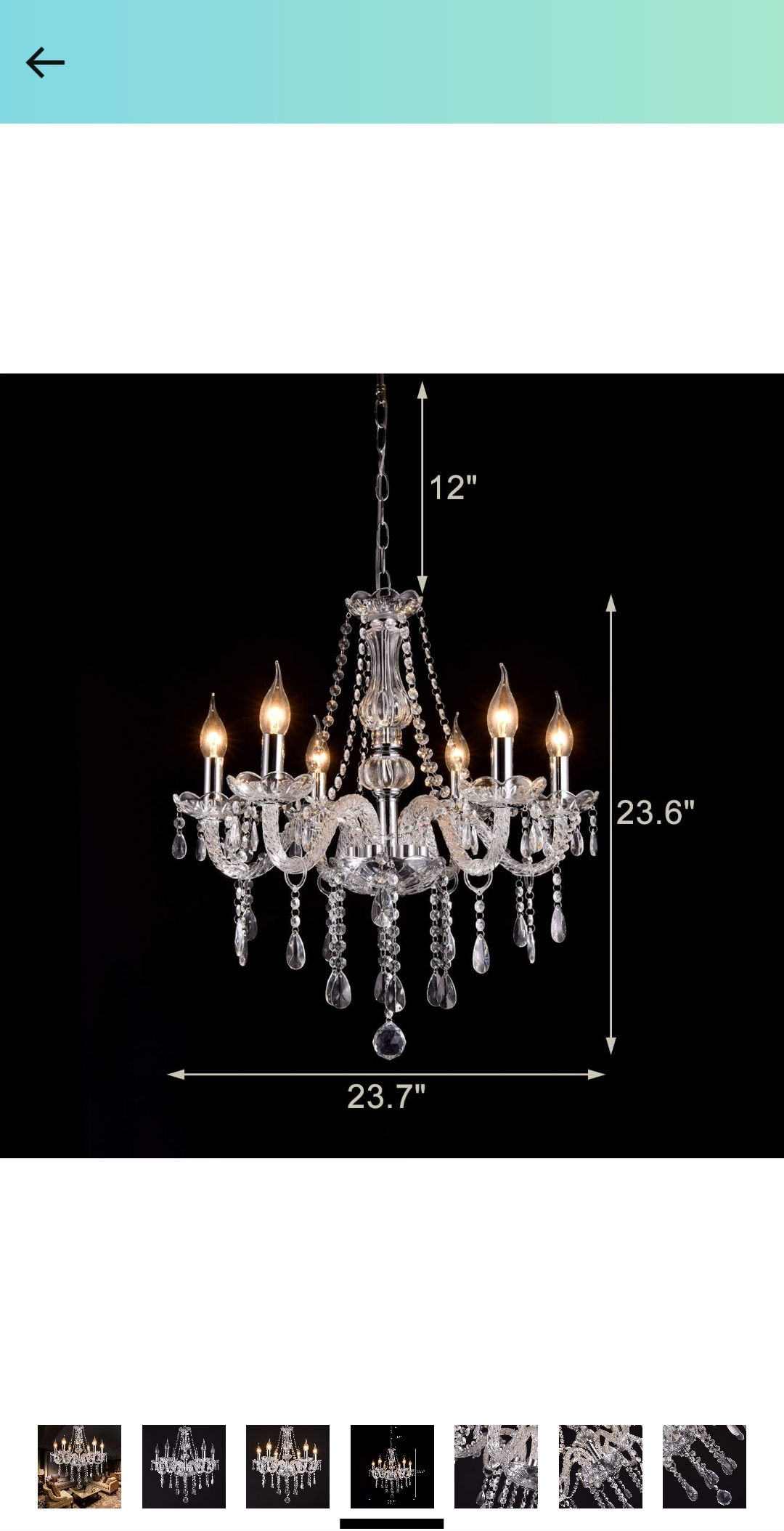 6 arm chandelier 
