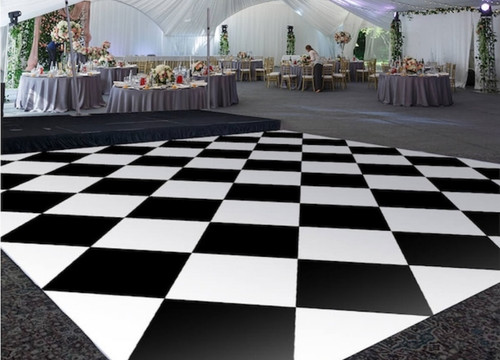 Black & White Dance Floor | The Wedding Sisters